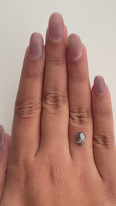1.15ct | Salt & Pepper Oval Shape Rose Cut Diamond - Modern Rustic Diamond