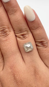 2.20ct | Salt & Pepper Round Shape Rose Cut Diamond - Modern Rustic Diamond
