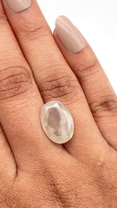 7.97ct | Salt & Pepper Oval Shape Brilliant Cut Diamond - Modern Rustic Diamond