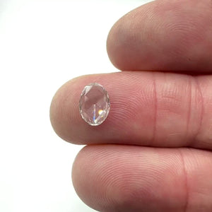 0.61ct | D/VVS Oval Shape Rose Cut Diamond - Modern Rustic Diamond