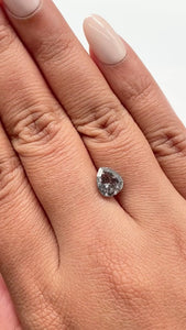 2.01ct | Salt & Pepper Pear Shape Rose Cut Diamond - Modern Rustic Diamond