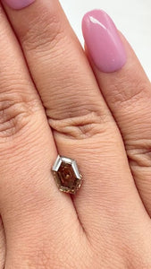2.06ct | Fancy Dark Orangy Brown VS2 Hexagon Shape Step Cut Diamond (GIA) - Modern Rustic Diamond
