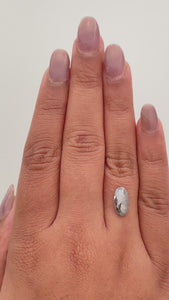 1.45ct | Salt & Pepper Oval Shape Rose Cut Diamond - Modern Rustic Diamond