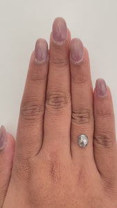 1.71ct | Salt & Pepper Oval Shape Rose Cut Diamond - Modern Rustic Diamond