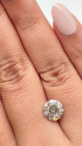2.50ct | Cognac SI Round Shape Old European Cut Diamond - Modern Rustic Diamond
