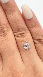 0.91ct | Rustic Oval Shape Rose Cut Diamond - Modern Rustic Diamond