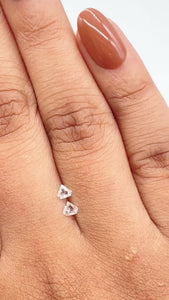 0.20cttw | H-I VS Shield Shape Step Cut Diamond Matched Pair - Modern Rustic Diamond