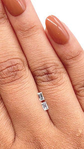 0.28cttw | D VVS Baguette Shape Step Cut Diamond Matched Pair - Modern Rustic Diamond