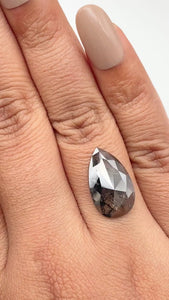 4.77ct | Rustic Pear Shape Rose Cut Diamond - Modern Rustic Diamond
