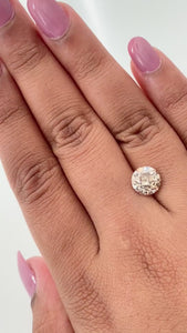 2.56ct | Champagne VS Round Shape Old European Cut Diamond - Modern Rustic Diamond