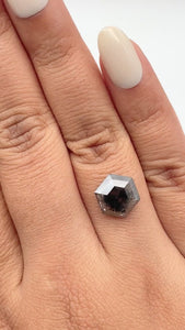 3.73ct | Rustic Hexagon Shape Step Cut Diamond - Modern Rustic Diamond