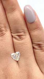 1.56ct | M/SI1 Heart Shape Old Mine Cut Diamond (GIA) - Modern Rustic Diamond