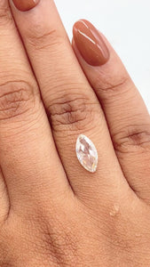 1.05ct | Champagne SI Marquise Shape Rose Cut Diamond - Modern Rustic Diamond