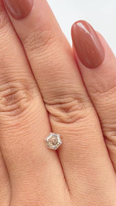 0.79ct | Champagne VVS2 Hexagon Shape Step Cut Diamond (GIA) - Modern Rustic Diamond
