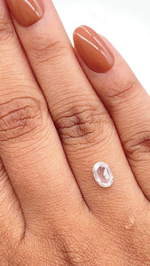 0.69ct | D/I1 Oval Shape Rose Cut Diamond - Modern Rustic Diamond