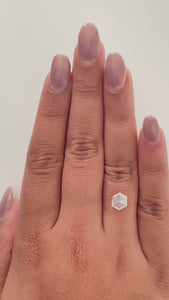 1.14ct | Salt & Pepper Hexagon Shape Rose Cut Diamond - Modern Rustic Diamond