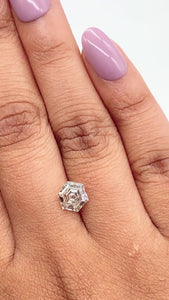 1.67ct | O-P/SI1 Hexagon Shape Step Cut Diamond (GIA) - Modern Rustic Diamond