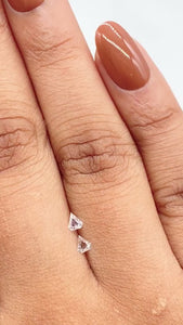 0.16cttw | E-F VS-SI Shield Shape Step Cut Diamond Matched Pair - Modern Rustic Diamond
