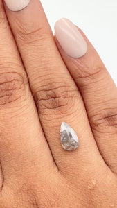 1.35ct | Rustic Pear Shape Rose Cut Diamond - Modern Rustic Diamond