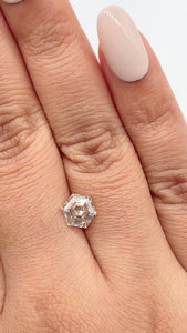 1.57ct | U-V/VS1 Hexagon Shape Step Cut Diamond (GIA) - Modern Rustic Diamond