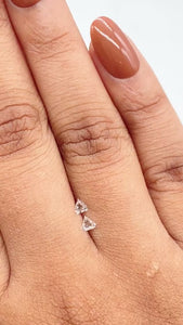 0.16cttw | Fb-G VS-SI Shield Shape Step Cut Diamond Matched Pair - Modern Rustic Diamond