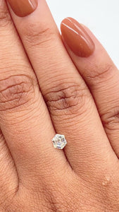 0.42ct | K/VS1 Hexagon Shape Step Cut Diamond - Modern Rustic Diamond