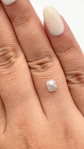 0.80ct | Salt & Pepper Emerald Shape Step Cut Diamond - Modern Rustic Diamond