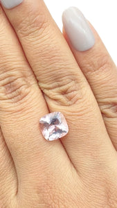 3.02ct |  Cushion Shape  Morganite - Modern Rustic Diamond