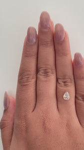 1.21ct | Rustic Pear Shape Rose Cut Diamond - Modern Rustic Diamond
