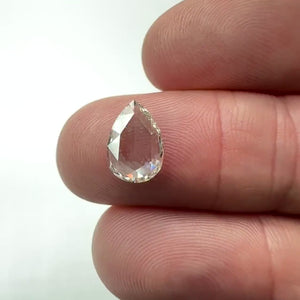 1.33ct | Champagne VS Pear Shape Rose Cut Diamond - Modern Rustic Diamond