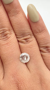 2.54ct | Salt & Pepper Round Shape Brilliant Cut Diamond - Modern Rustic Diamond