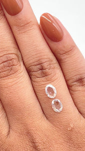 0.80cttw | D VVS-VS Round Shape Rose Cut Diamond Matched Pair - Modern Rustic Diamond