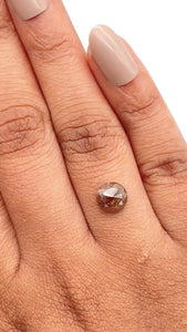 1.26ct | Salt & Pepper Round Shape Rose Cut Diamond - Modern Rustic Diamond