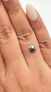 0.90ct | Salt & Pepper Emerald Shape Step Cut Diamond - Modern Rustic Diamond