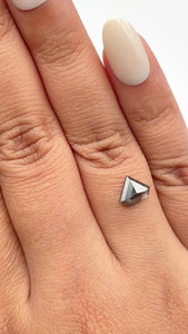 1.06ct | Salt & Pepper Shield Shape Step Cut Diamond - Modern Rustic Diamond