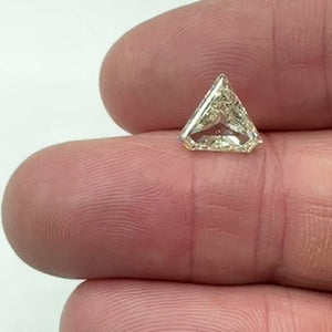 1.78ct | Light Color VVS Shield Shape Step Cut Diamond - Modern Rustic Diamond