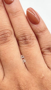 0.13cttw | F-G VVS Shield Shape Step Cut Diamond Matched Pair - Modern Rustic Diamond