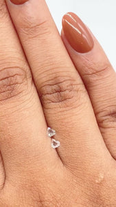 0.17cttw | E-F VS Shield Shape Step Cut Diamond Matched Pair - Modern Rustic Diamond