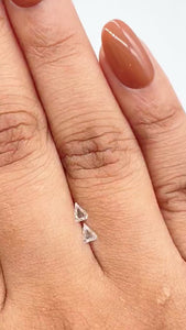 0.19cttw | G-H VS-SI Shield Shape Step Cut Diamond Matched Pair - Modern Rustic Diamond