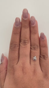 1.37ct | Salt & Pepper Pear Shape Rose Cut Diamond - Modern Rustic Diamond