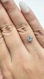 1.12ct | Salt & Pepper Lozenge Shape Rose Cut Diamond - Modern Rustic Diamond