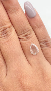 0.98ct | E-F/SI Pear Shape Rose Cut Diamond - Modern Rustic Diamond