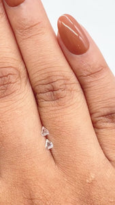 0.14cttw | F-G VVS Shield Shape Step Cut Diamond Matched Pair - Modern Rustic Diamond