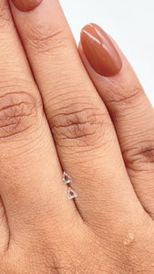 0.11cttw | H-I VS Shield Shape Step Cut Diamond Matched Pair - Modern Rustic Diamond