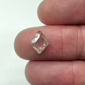 1.75ct | Champagne SI Lozenge Shape Rose Cut Diamond - Modern Rustic Diamond