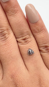0.79ct | Salt & Pepper Triangular Shape Rose Cut Diamond - Modern Rustic Diamond