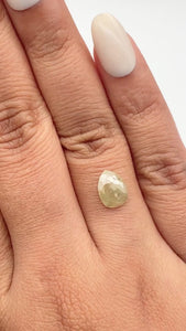 1.17ct | Rustic Yellow  Pear Shape Rose Cut Diamond - Modern Rustic Diamond
