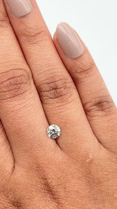 0.59ct | Salt & Pepper Round Shape Brilliant Cut Diamond - Modern Rustic Diamond