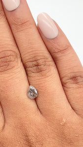 1.00ct | Rustic Pear Shape Rose Cut Diamond - Modern Rustic Diamond