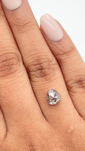 1.51ct | Rustic Pear Shape Rose Cut Diamond - Modern Rustic Diamond